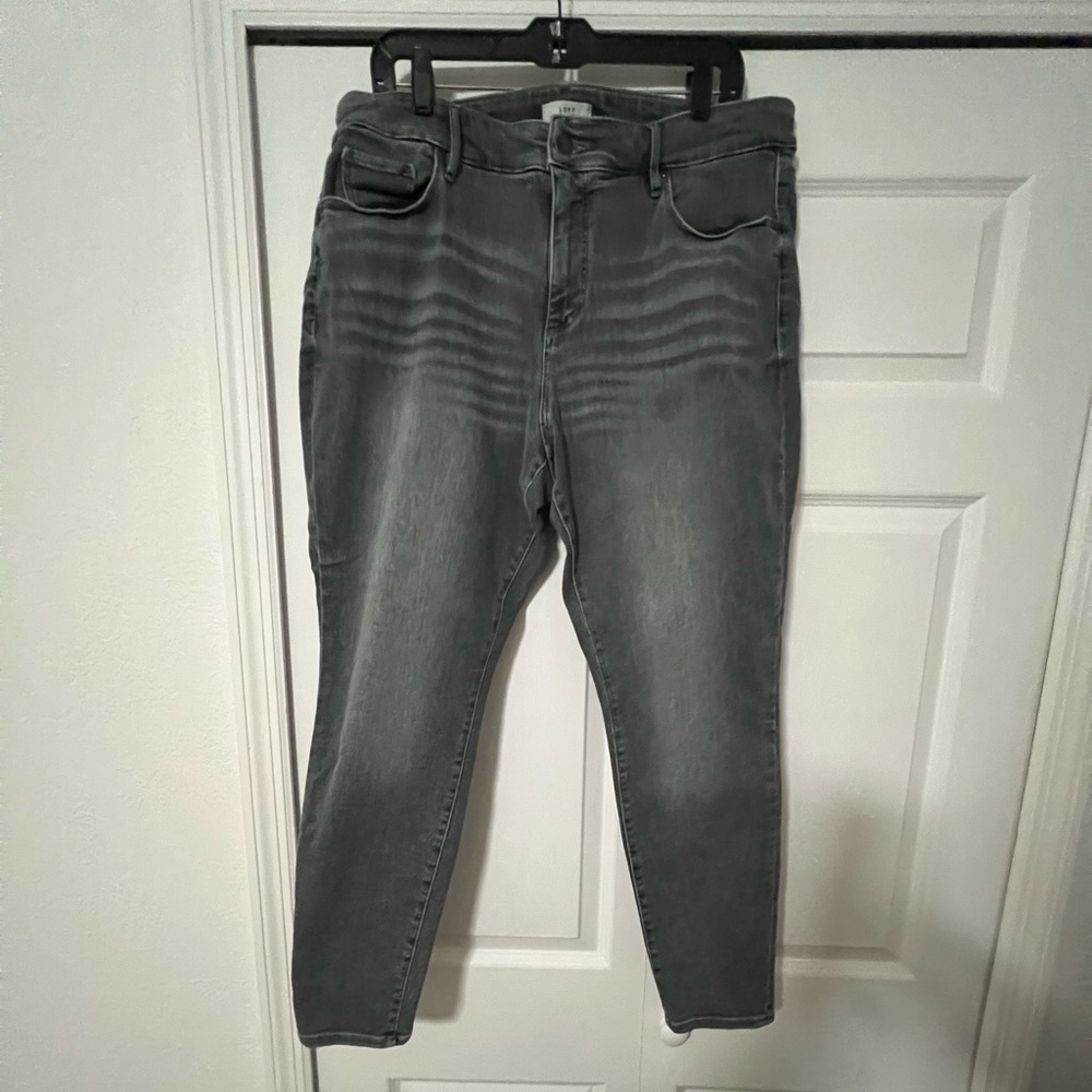 Loft grey high waisted denim leggings